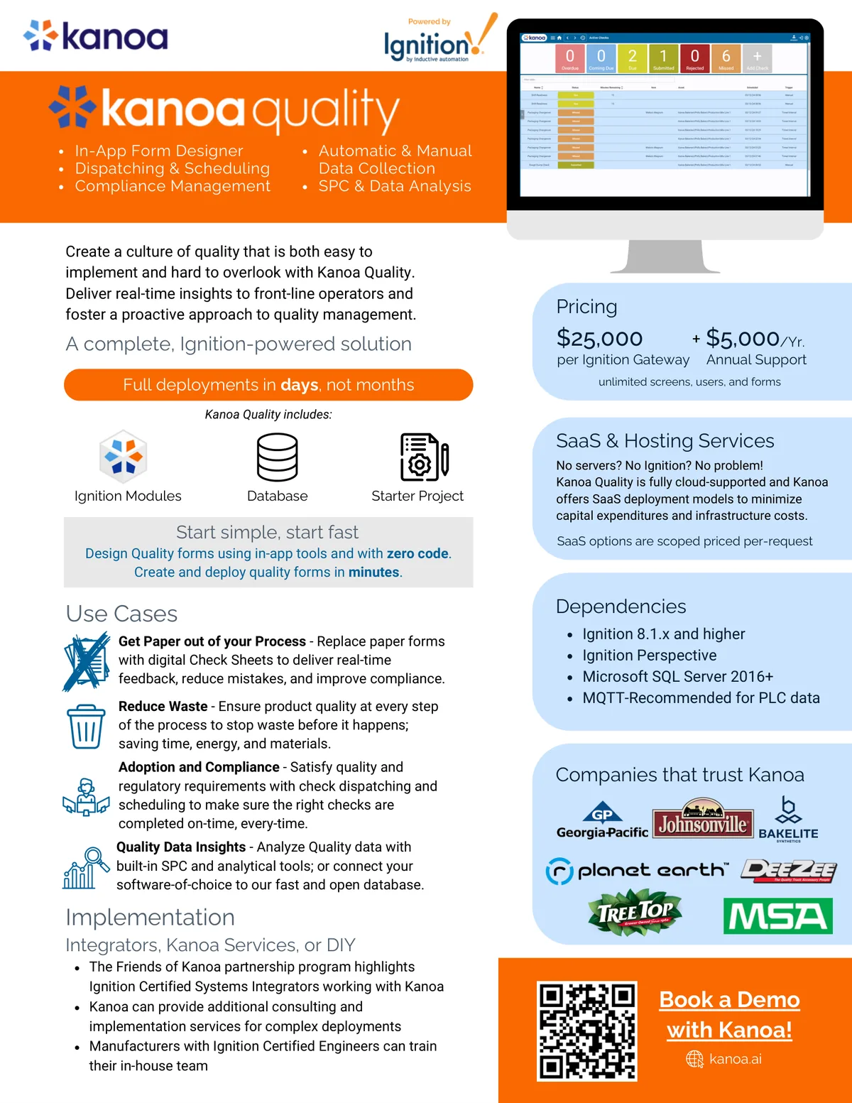 Kanoa quality mes product overview