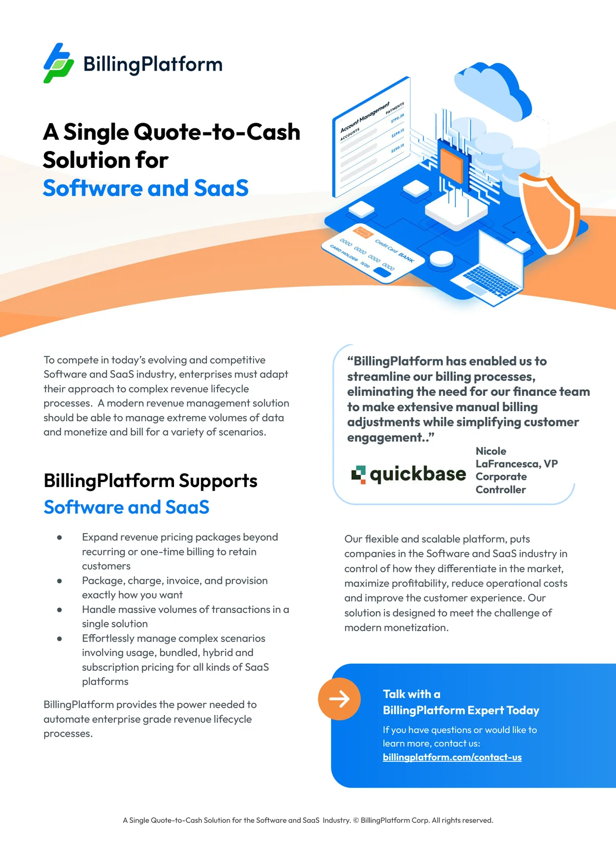 Billingplatform saas quote to cash datasheet